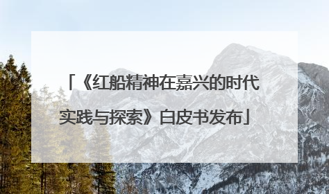 《红船精神在嘉兴的时代实践与探索》白皮书发布