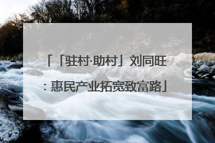 「驻村·助村」刘同旺：惠民产业拓宽致富路