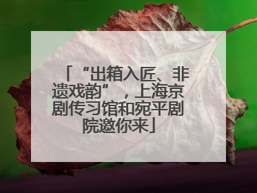 “出箱入匠、非遗戏韵”，上海京剧传习馆和宛平剧院邀你来