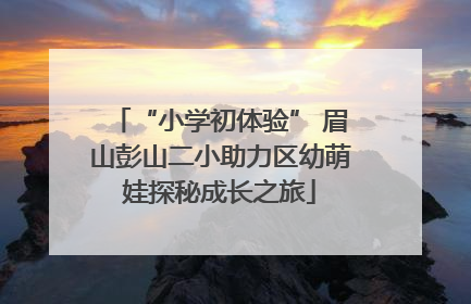 “小学初体验” 眉山彭山二小助力区幼萌娃探秘成长之旅