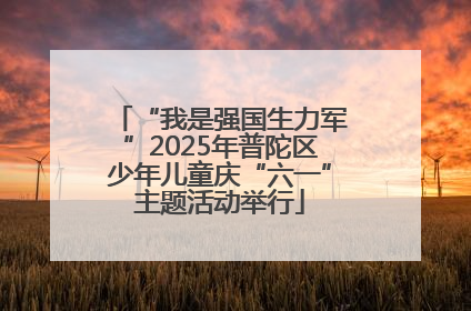 “我是强国生力军”2025年普陀区少年儿童庆“六一”主题活动举行