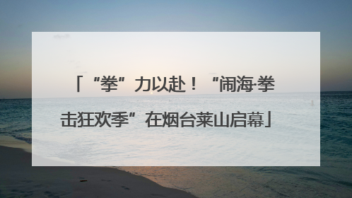 “拳”力以赴！“闹海·拳击狂欢季”在烟台莱山启幕