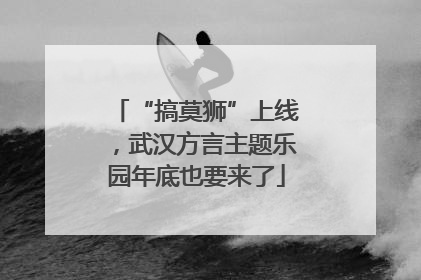 “搞莫狮”上线，武汉方言主题乐园年底也要来了