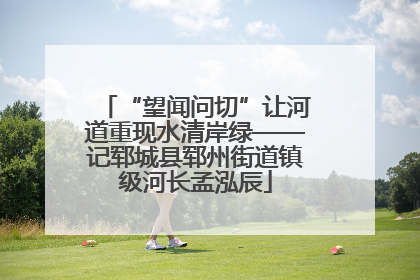 “望闻问切”让河道重现水清岸绿——记郓城县郓州街道镇级河长孟泓辰