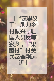 “蔬果义工”助力乡村振兴，归国人员反哺家乡，“果蔬村”村美民富香飘远近