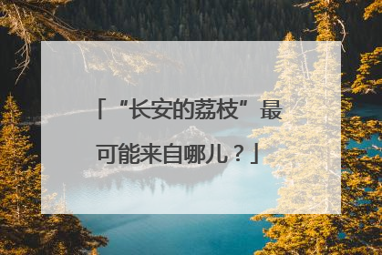 “长安的荔枝”最可能来自哪儿？