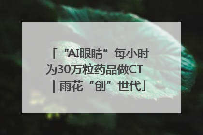 “AI眼睛”每小时为30万粒药品做CT｜雨花“创”世代
