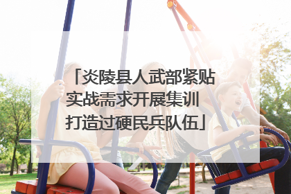 炎陵县人武部紧贴实战需求开展集训 打造过硬民兵队伍