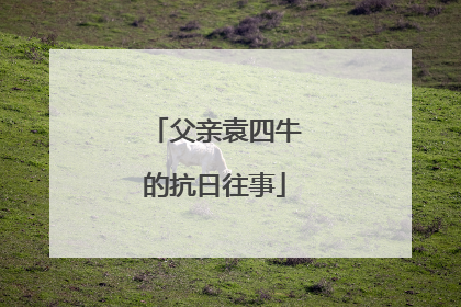 父亲袁四牛的抗日往事