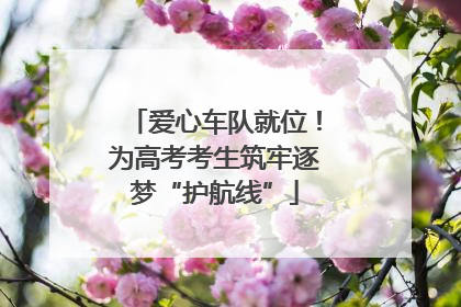 爱心车队就位！为高考考生筑牢逐梦“护航线”