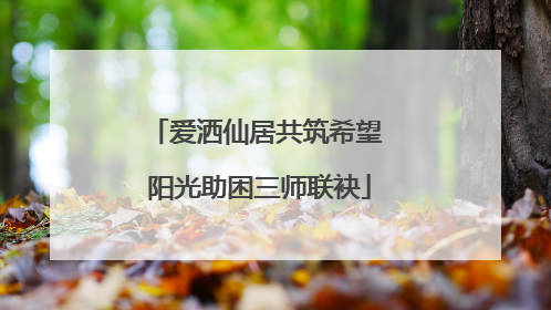 爱洒仙居共筑希望 阳光助困三师联袂