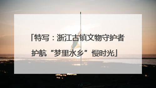 特写：浙江古镇文物守护者 护航“梦里水乡”慢时光