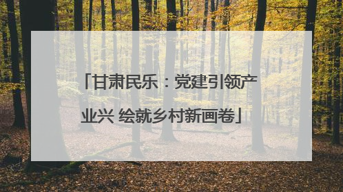 甘肃民乐：党建引领产业兴 绘就乡村新画卷