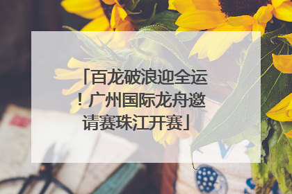 百龙破浪迎全运！广州国际龙舟邀请赛珠江开赛