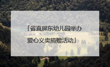 省直屏东幼儿园举办爱心义卖捐赠活动