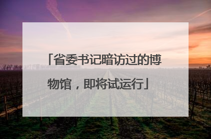 省委书记暗访过的博物馆，即将试运行