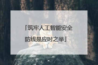 筑牢人工智能安全防线是应时之举