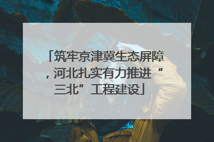 筑牢京津冀生态屏障，河北扎实有力推进“三北”工程建设