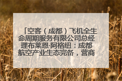 空客（成都）飞机全生命周期服务有限公司总经理布莱恩·阿格纽：成都航空产业生态完备，营商环境优势显著