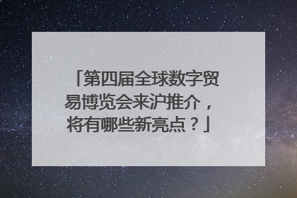 第四届全球数字贸易博览会来沪推介，将有哪些新亮点？