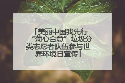 美丽中国我先行 “菏心合意”垃圾分类志愿者队伍参与世界环境日宣传