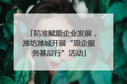 精准赋能企业发展，潍坊潍城开展“惠企服务基层行”活动