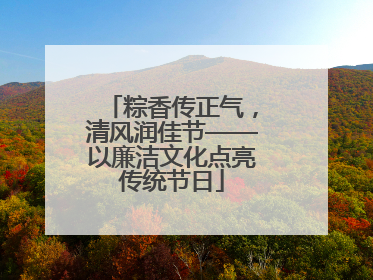 粽香传正气，清风润佳节——以廉洁文化点亮传统节日