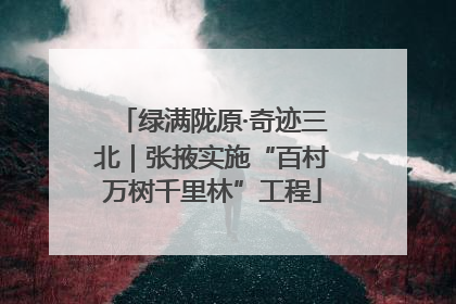 绿满陇原·奇迹三北｜张掖实施“百村万树千里林”工程