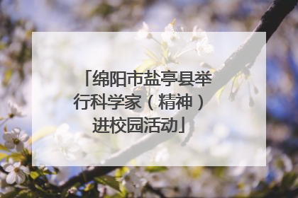 绵阳市盐亭县举行科学家（精神）进校园活动