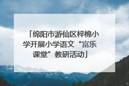 绵阳市游仙区梓棉小学开展小学语文“富乐课堂”教研活动
