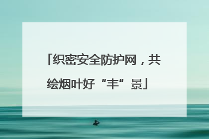 织密安全防护网，共绘烟叶好“丰”景