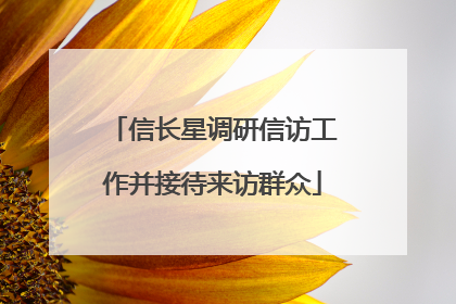 信长星调研信访工作并接待来访群众