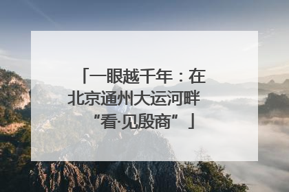 一眼越千年：在北京通州大运河畔“看·见殷商”