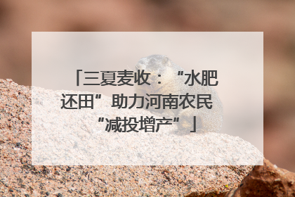 三夏麦收：“水肥还田”助力河南农民“减投增产”