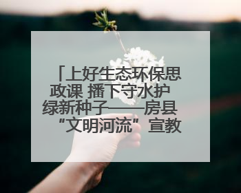 上好生态环保思政课 播下守水护绿新种子——房县“文明河流”宣教活动走进八一希望小学