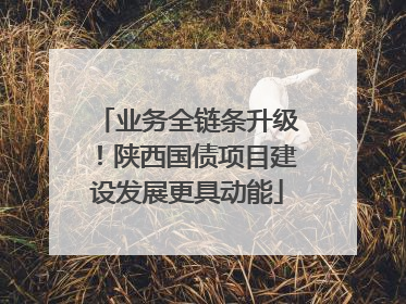 业务全链条升级！陕西国债项目建设发展更具动能
