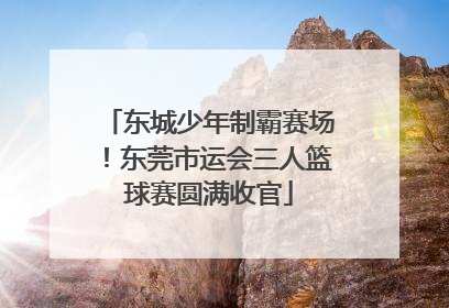 东城少年制霸赛场！东莞市运会三人篮球赛圆满收官