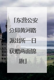 东营公安分局黄河路派出所一日获赠两面锦旗
