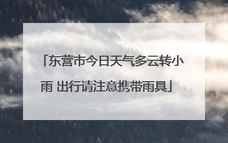 东营市今日天气多云转小雨 出行请注意携带雨具