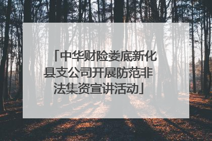 中华财险娄底新化县支公司开展防范非法集资宣讲活动