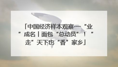 中国经济样本观察·一“业”成名丨面包“总动员”！“走”天下也“香”家乡