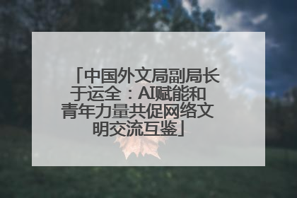 中国外文局副局长于运全：AI赋能和青年力量共促网络文明交流互鉴