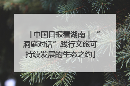 中国日报看湖南｜“洞庭对话”践行文旅可持续发展的生态之约