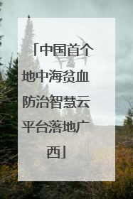 中国首个地中海贫血防治智慧云平台落地广西
