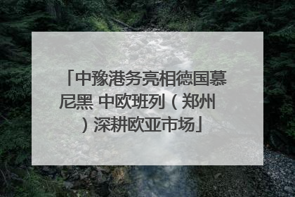 中豫港务亮相德国慕尼黑 中欧班列（郑州）深耕欧亚市场