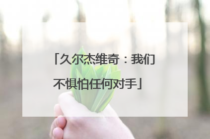 久尔杰维奇：我们不惧怕任何对手