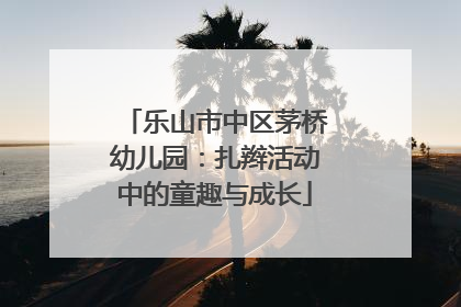 乐山市中区茅桥幼儿园：扎辫活动中的童趣与成长