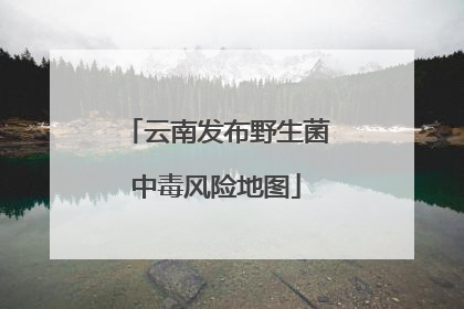 云南发布野生菌中毒风险地图