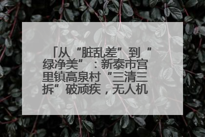 从“脏乱差”到“绿净美”：新泰市宫里镇高泉村“三清三拆”破顽疾，无人机“天眼”护新颜