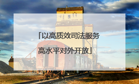 以高质效司法服务高水平对外开放